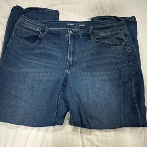 Old Navy Women's Deep Blue Wide Leg Jeans